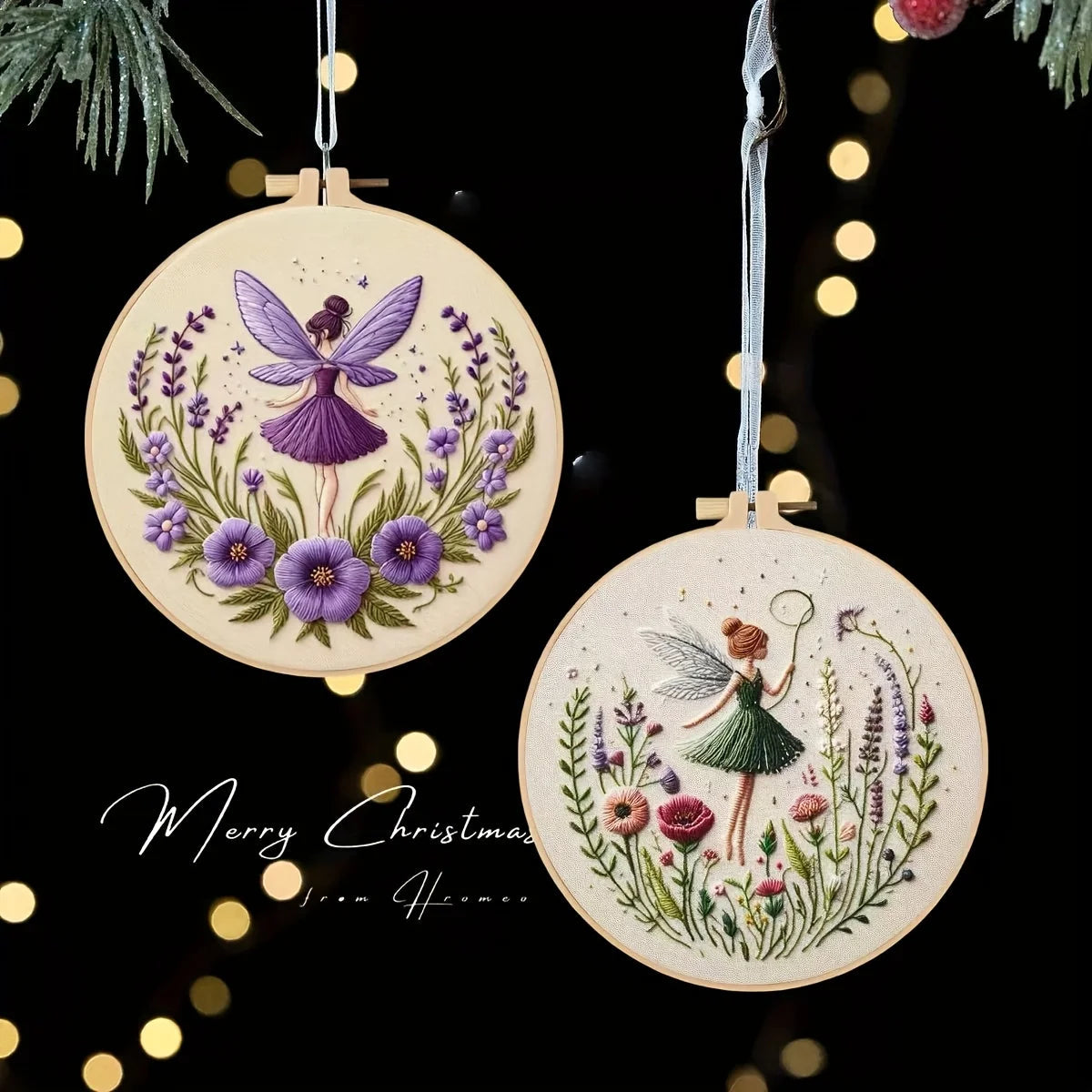 Embroidery Kit Fairy Girl | Pre-Printed Pattern | Instructions and Video Tutorials | CraftLuna