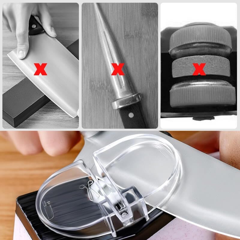 Knife Sharpener | Accurate Grinding System | Secure Design | Compatible With All Blades