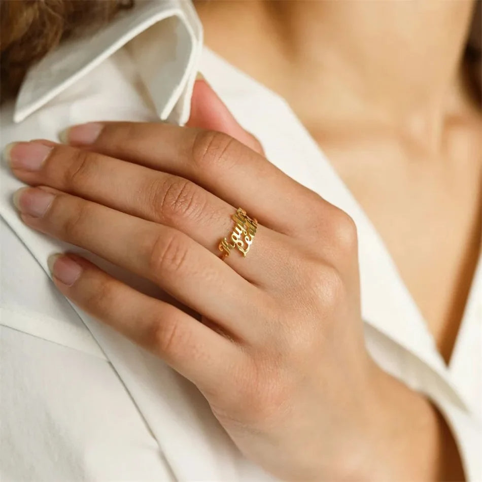Personalized Script Name Ring for Everyday Wear