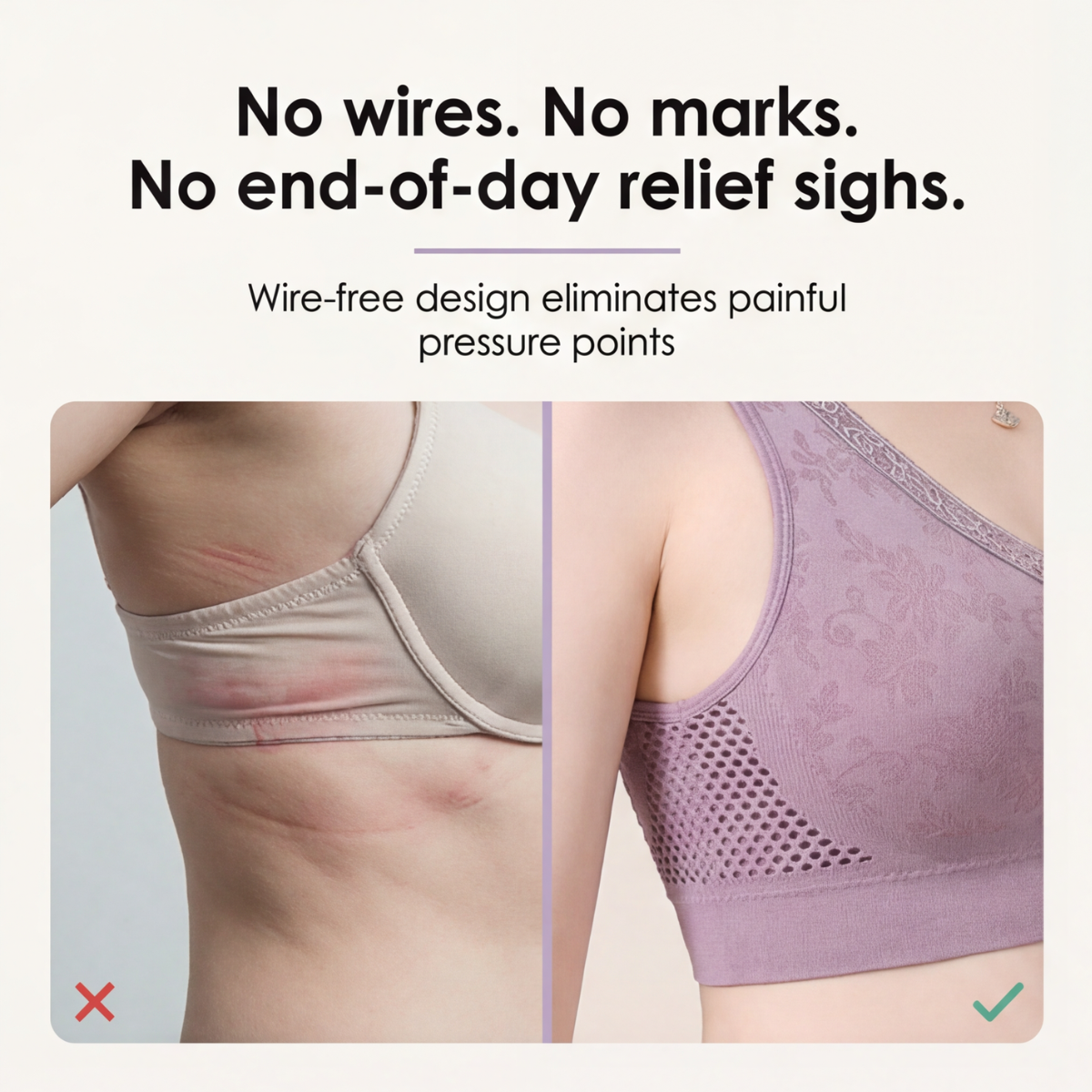 Aireya™ – Wireless Cotton Comfort Bra with Breathable Mesh