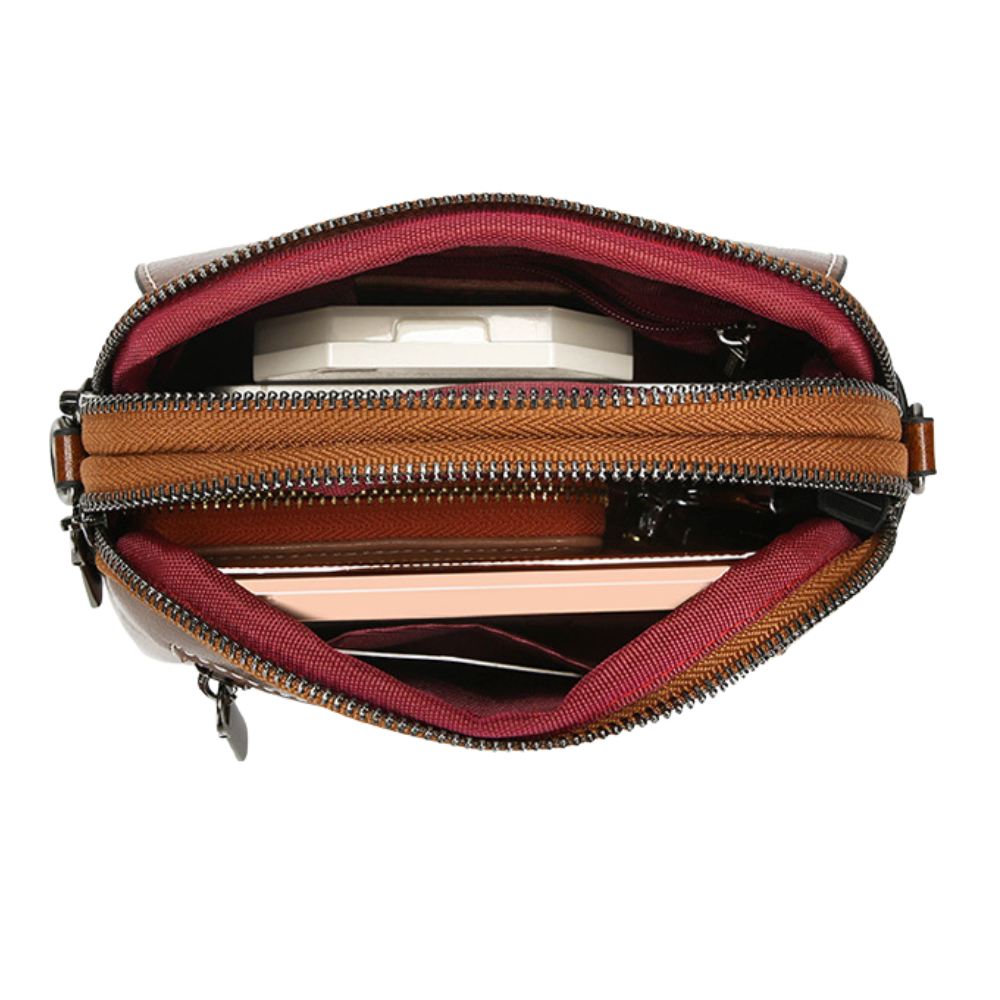 Bellana™ – Glossy Genuine Leather Shoulder Bag