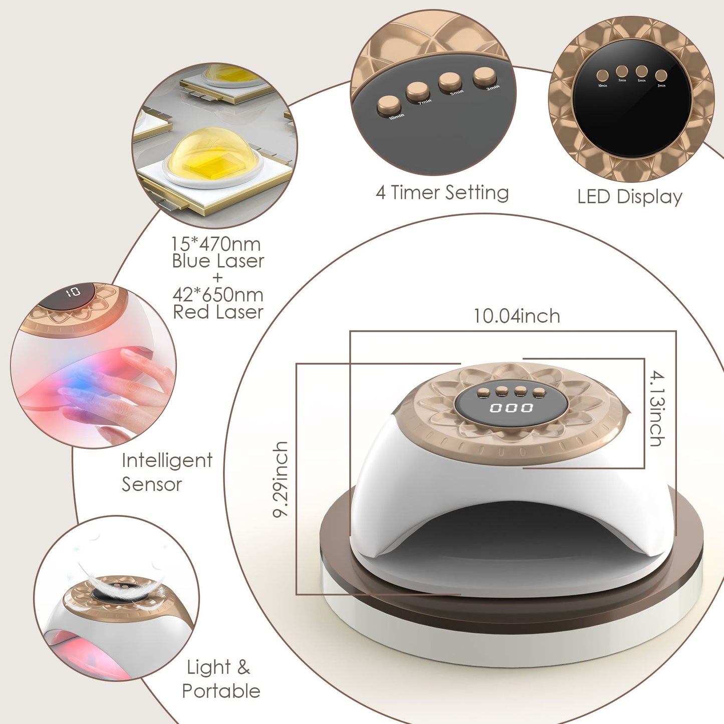 Device for Treating Toenail Fungus with Gold Light Technology