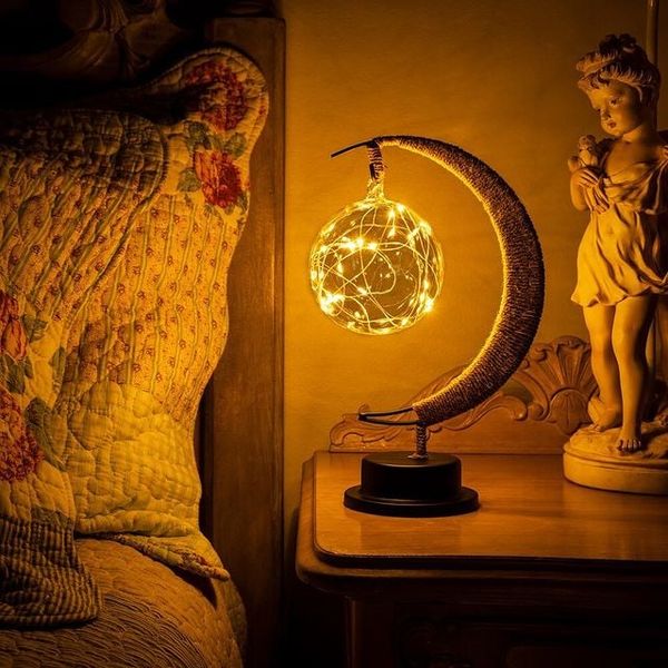 Lunar Moon Lamp Decorative Night Light for Bedroom & Living Room