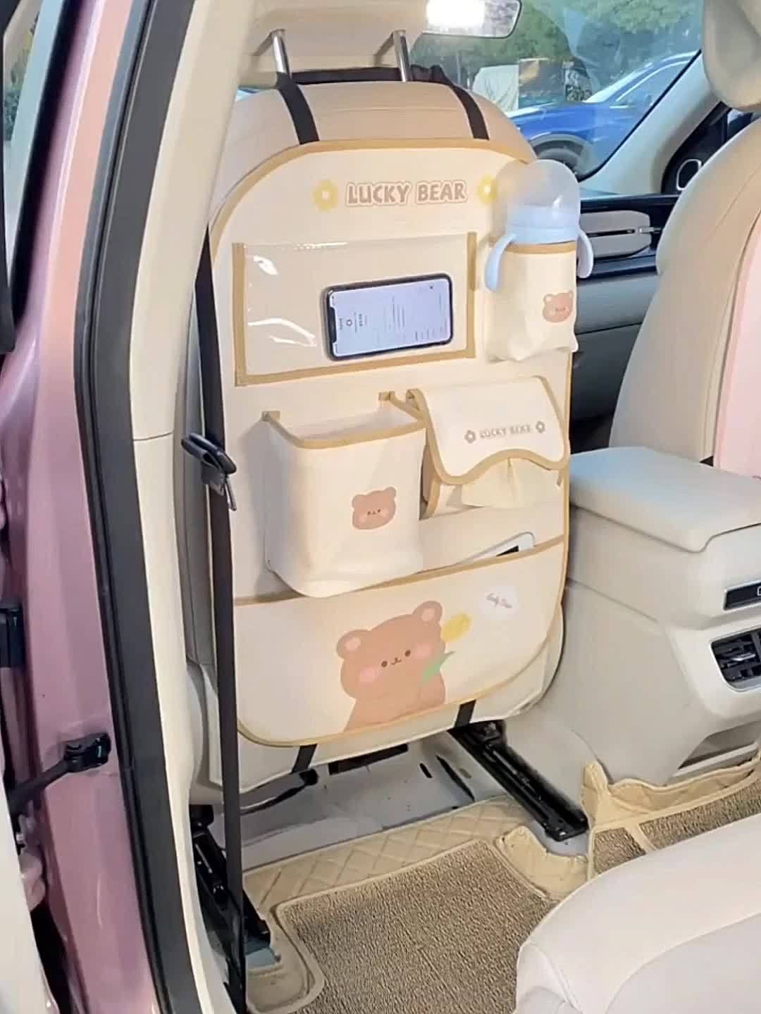 Car Back Seat Organizer with Multiple Compartments