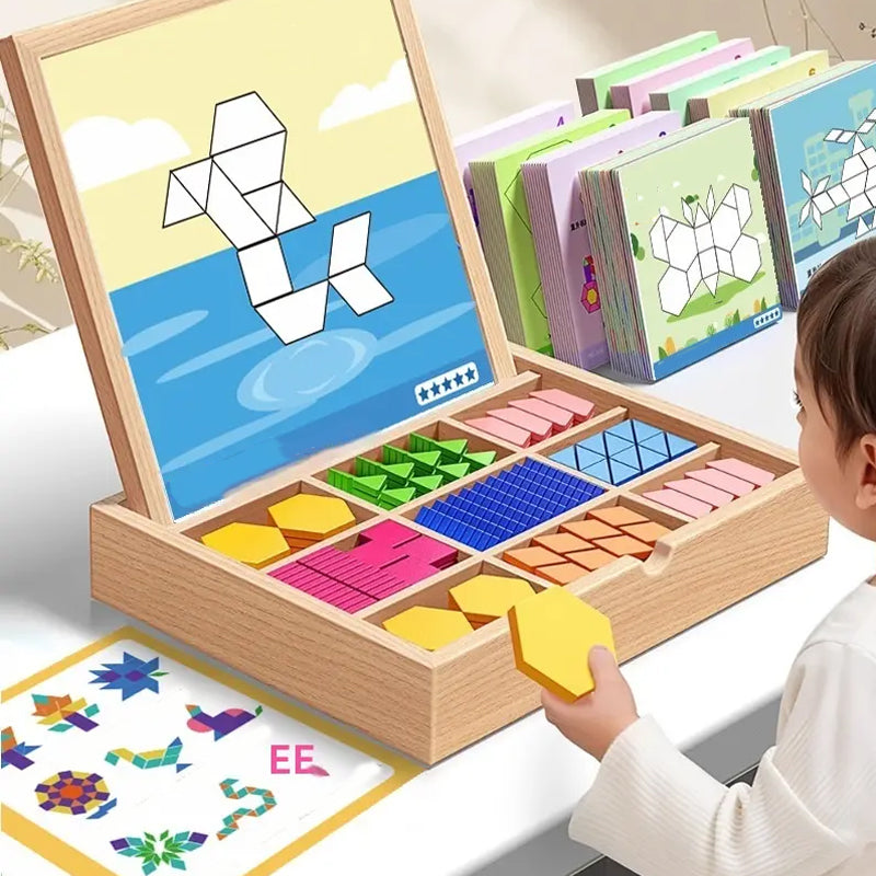 VivaBuilds Wooden Magnetic Block Set for Creative STEM Building