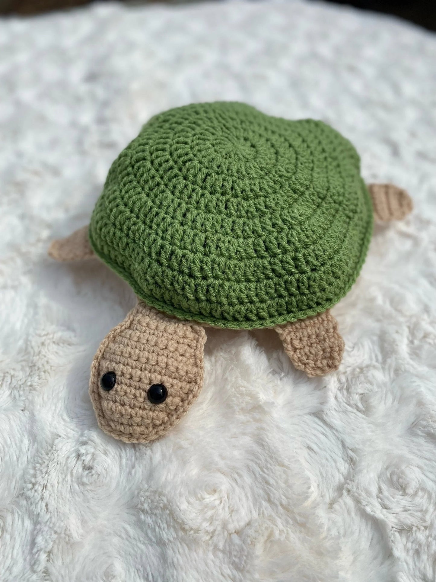 Turtle memory game (crocheted finished product)