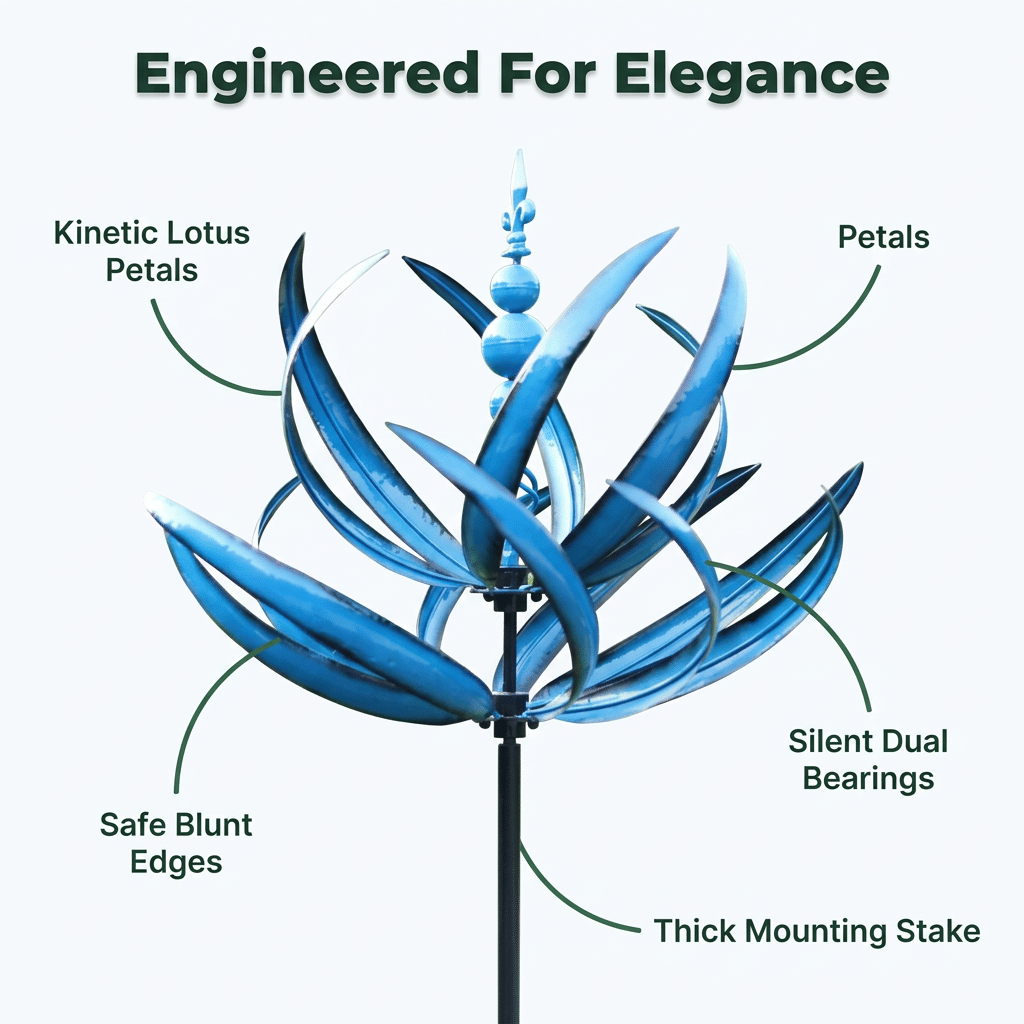 Decorative Garden Wind Spinner - Stable and safe
