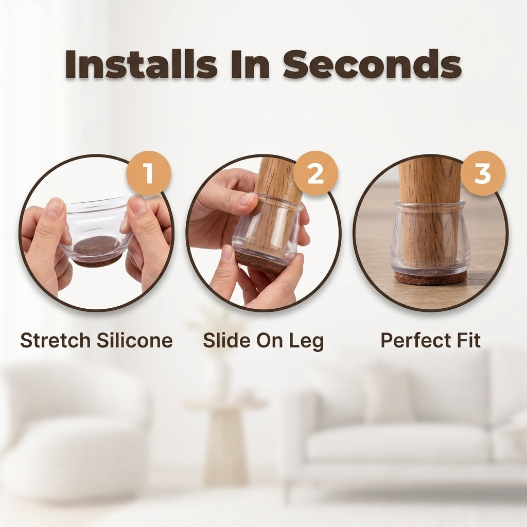 Easy Fit Leg Protectors  – Protect Your Floors, Enhance Your Furniture