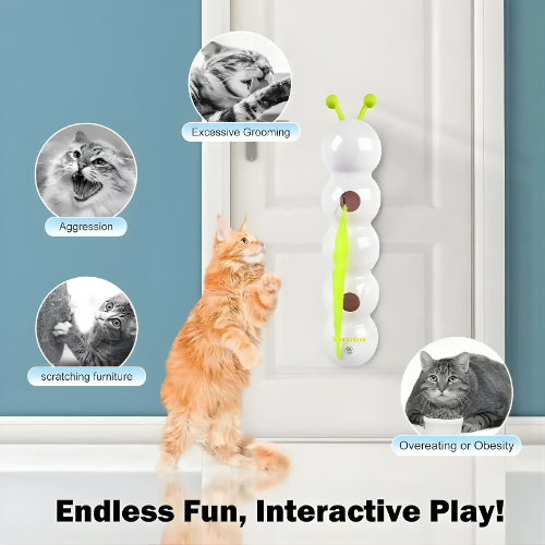 Interactive Cat Toy with Suction Cup – Automatic Moving Teaser for Indoor Cats