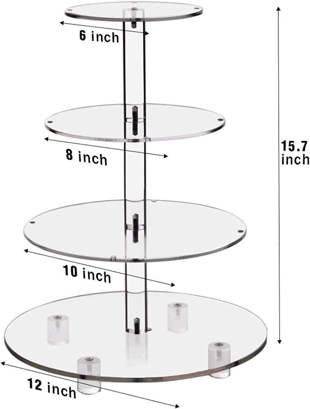 LED Cupcake Stand / Elegant Acrylic Display Tower for Birthdays, Weddings & Events - Lasercutwraps Shop