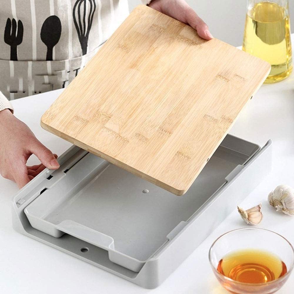 Cutting board with food storage