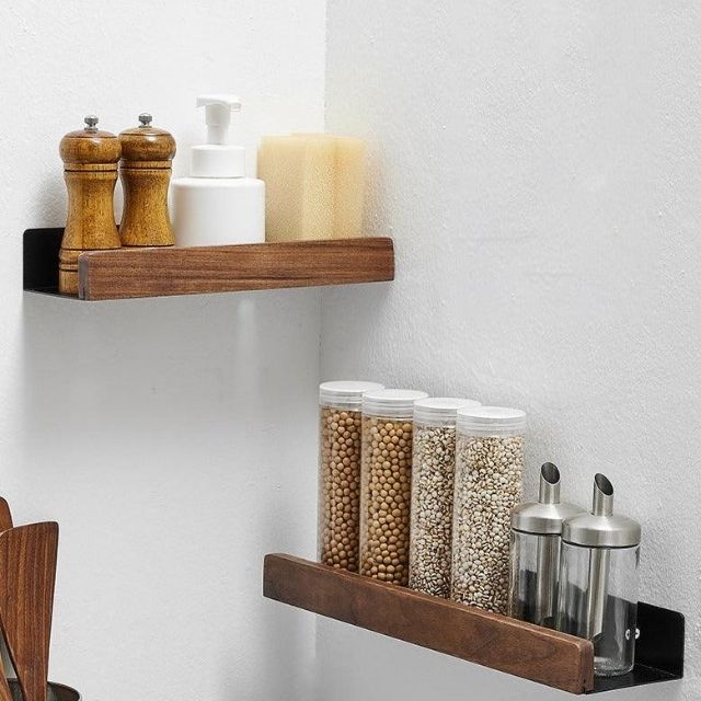WoodHaven - Rustic Wooden Bathroom Shelf