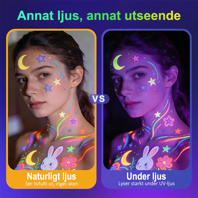 Illuminate Any Space with Stunning Neon Body Art that Captivates