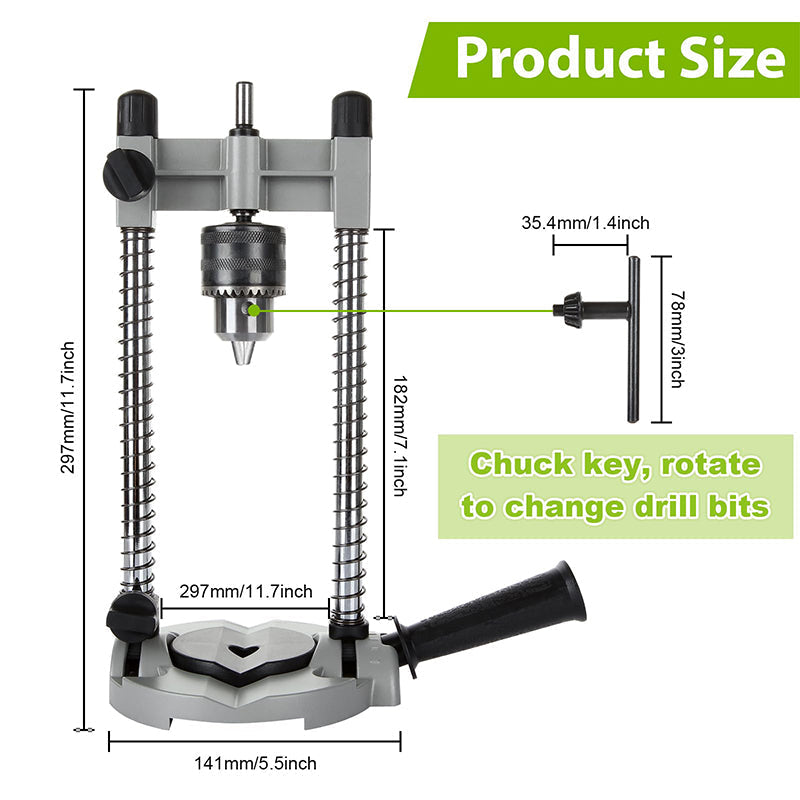 Adjustable Angle Drill Stand 45–90°