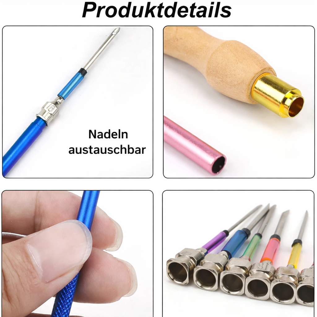 Embroidery | Comfortable Needle Kit | Ergonomic & Multifunctional | ThreadEase