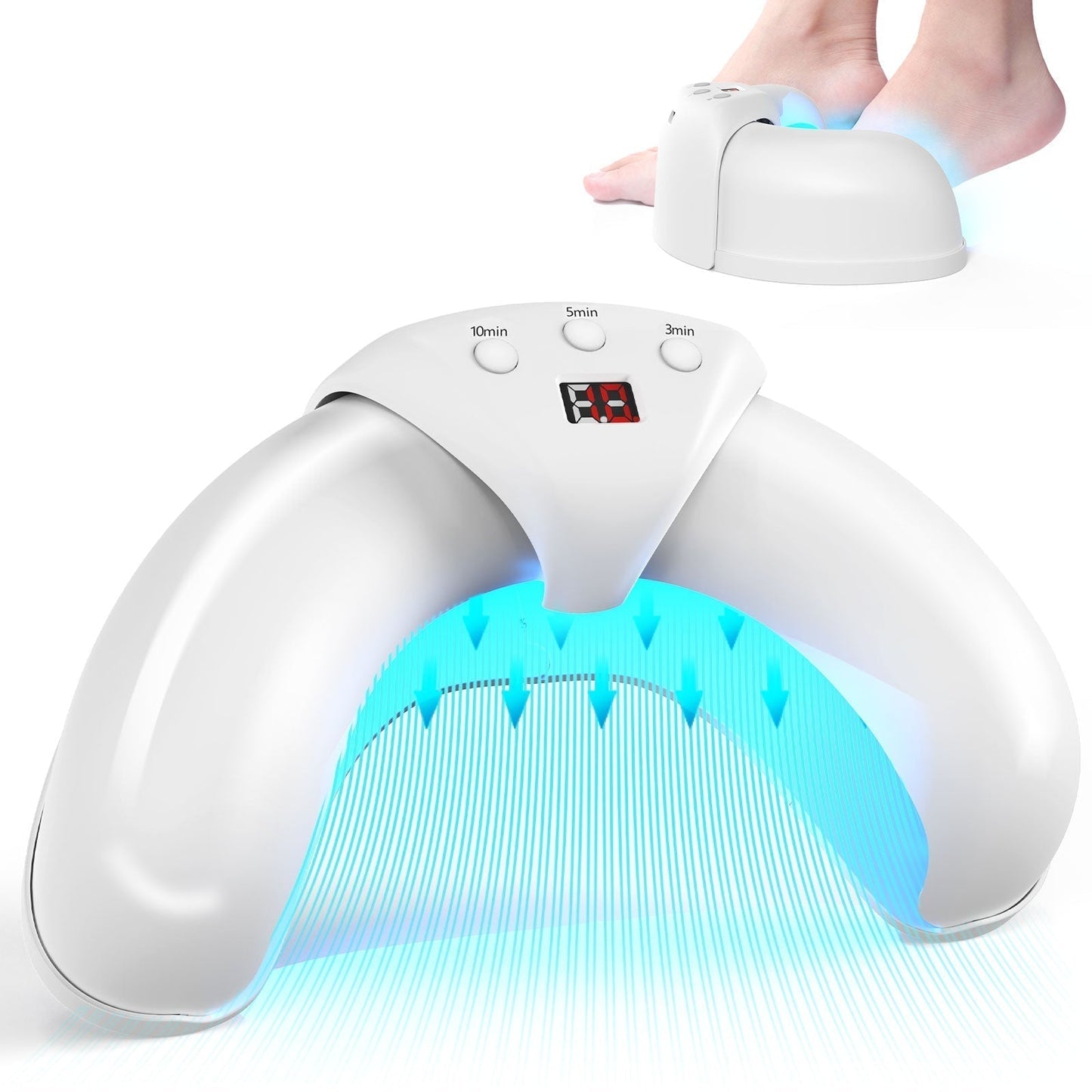 Home Device for Treating Nail Fungus on Multiple Toenails