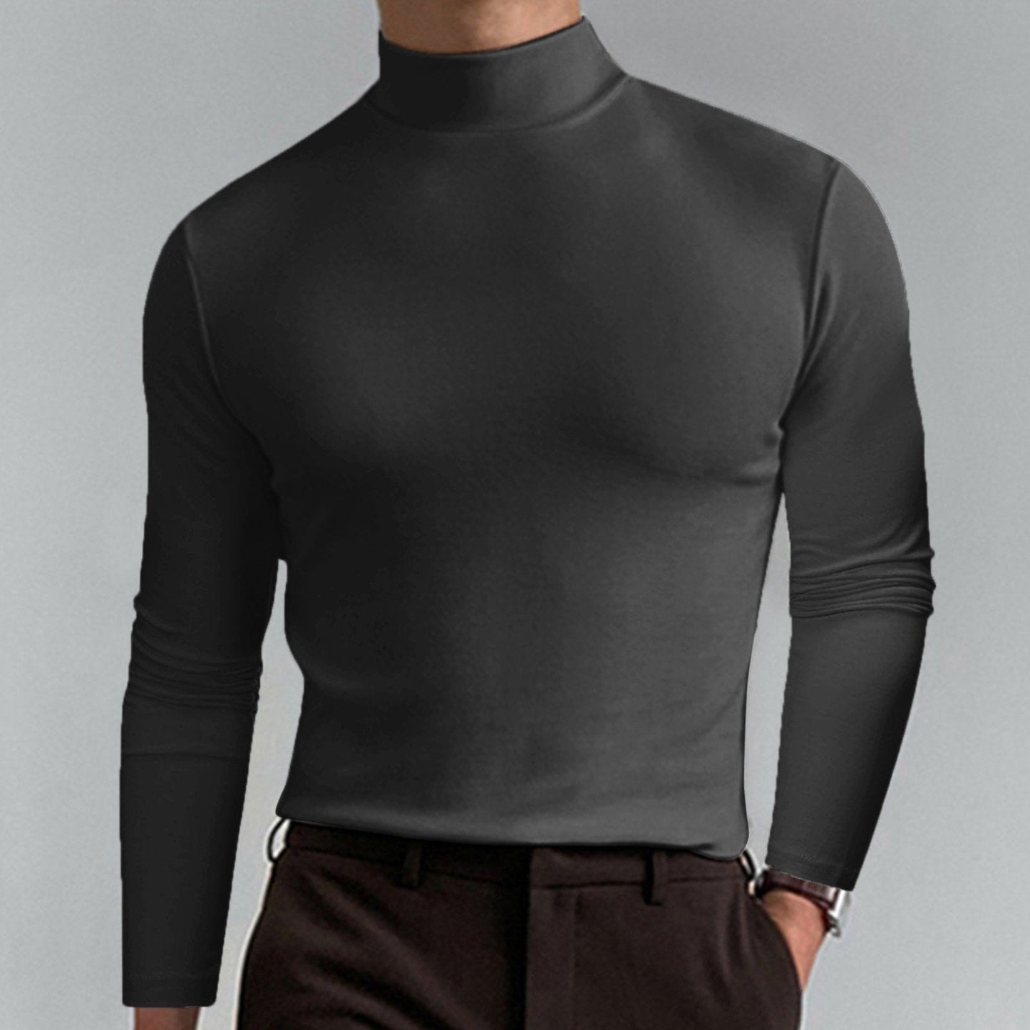 Marsilio™ – Slim-Fit Sculpting Mock Turtleneck for Men
