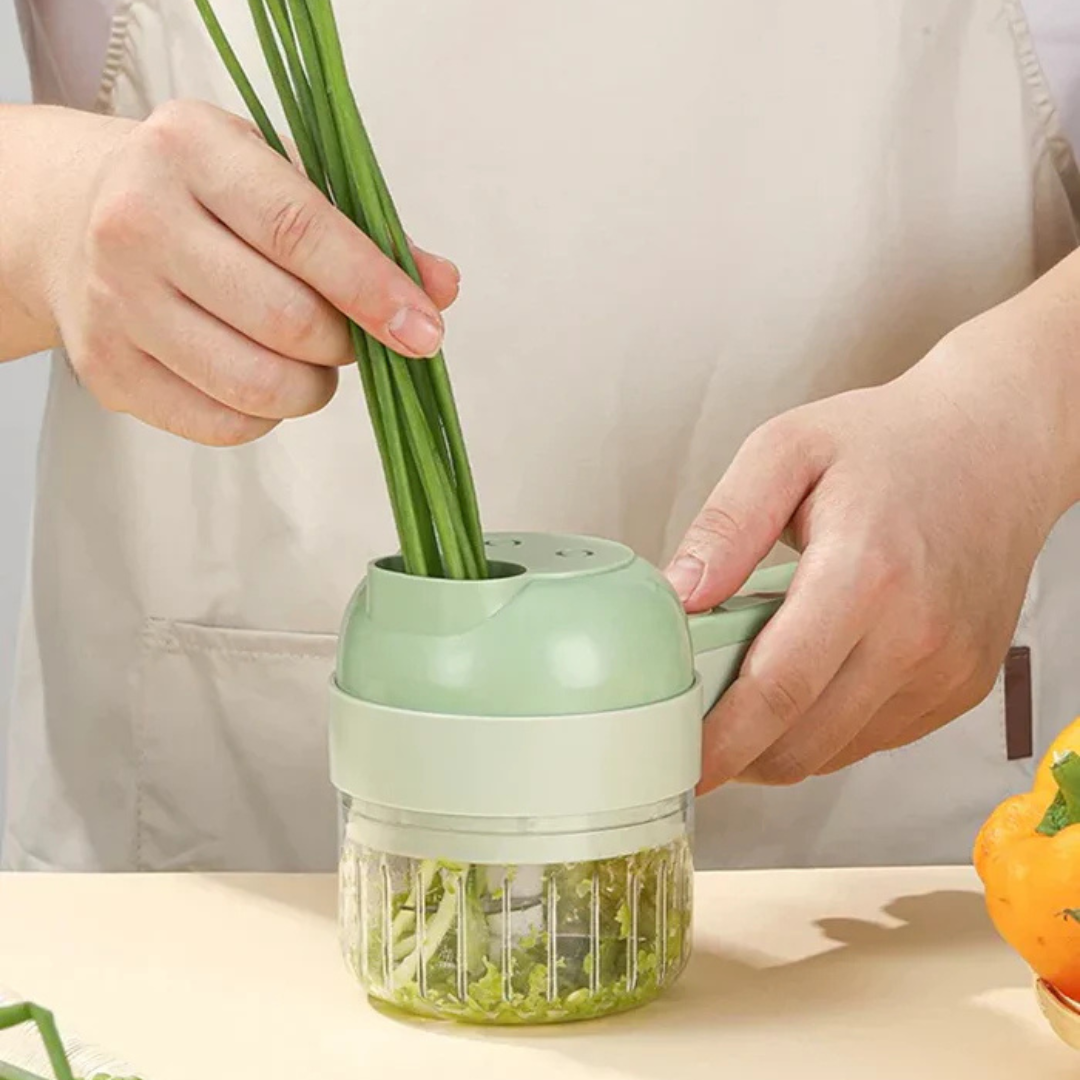 4-in-1 Manual Food Chopper – Vegetable Cutter, Garlic Mincer & Kitchen Prep Tool