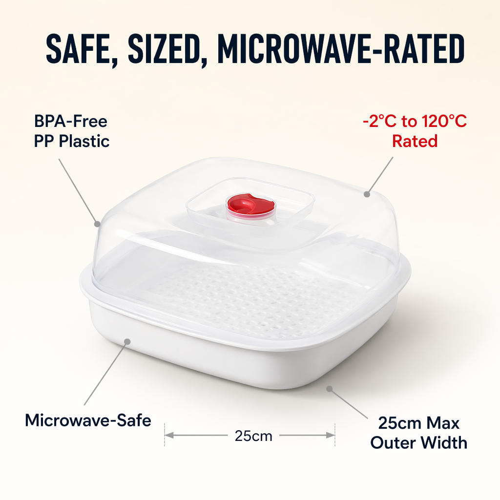 Microwave Steamer for Dumplings and Vegetables