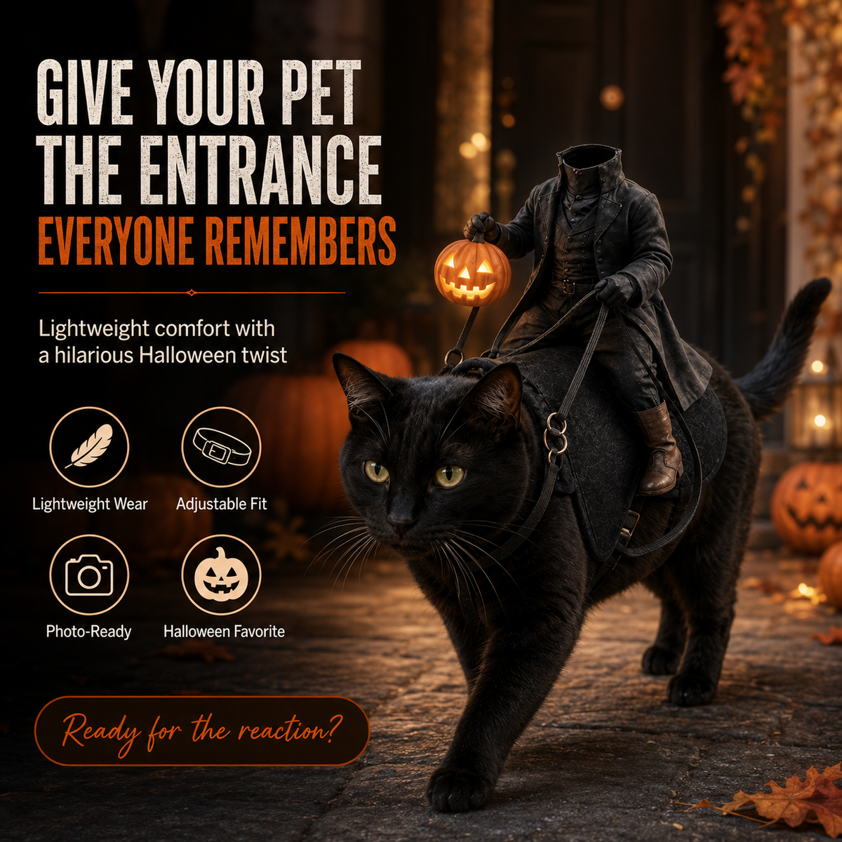 The Headless Horseman Rider Pet Costume