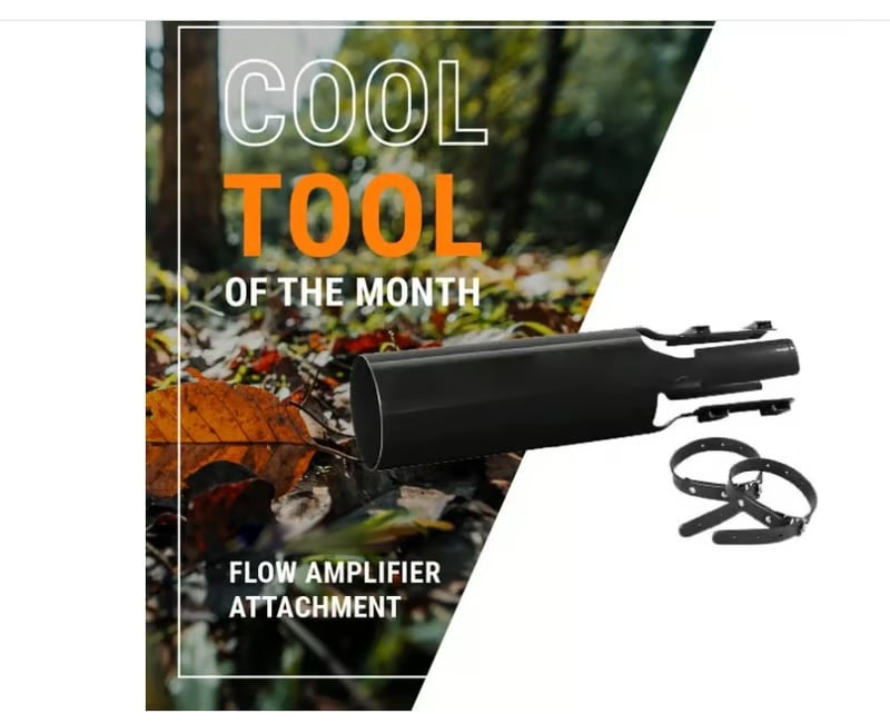 Leaf Blower Airflow Booster Attachment | Flow Amplifier | Quick Tool-Free Mount | AirJetPro
