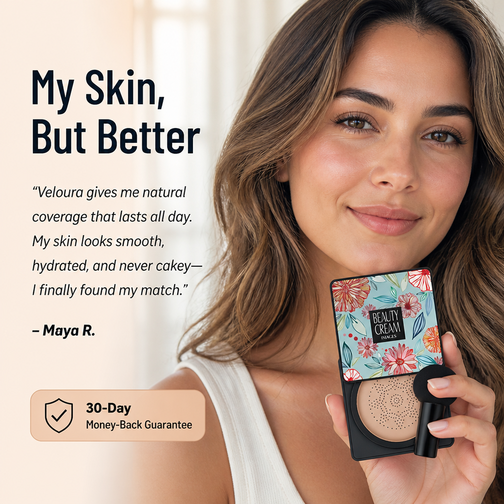 Veloura — Get Smooth, Skin-Like Coverage in One Press, No Brush Needed