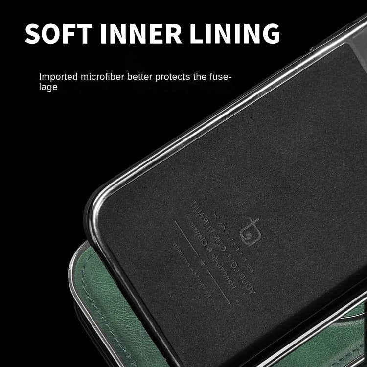 iPhone LuxeLeather Metal Stand Case