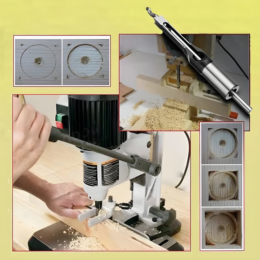 Hollow Chisel Bit for Accurate Wood Joinery – SquareCut Tool