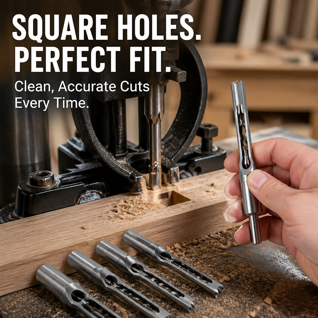 VeroEdge Square Hole Drill Bits — Effortless Precision for Flawless, Proud Craftsmanship