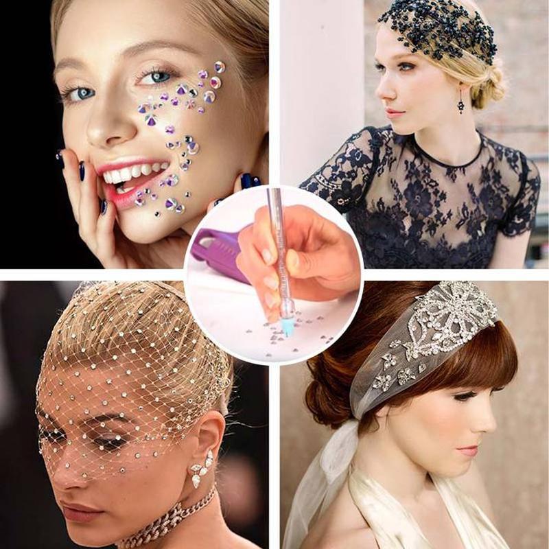 CrystalPen Rhinestone Applicator Tool Set for Crafts and Nail Art