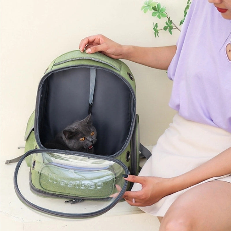Clear Pet Backpack Carrier for Small Dogs and Cats – Breathable Design