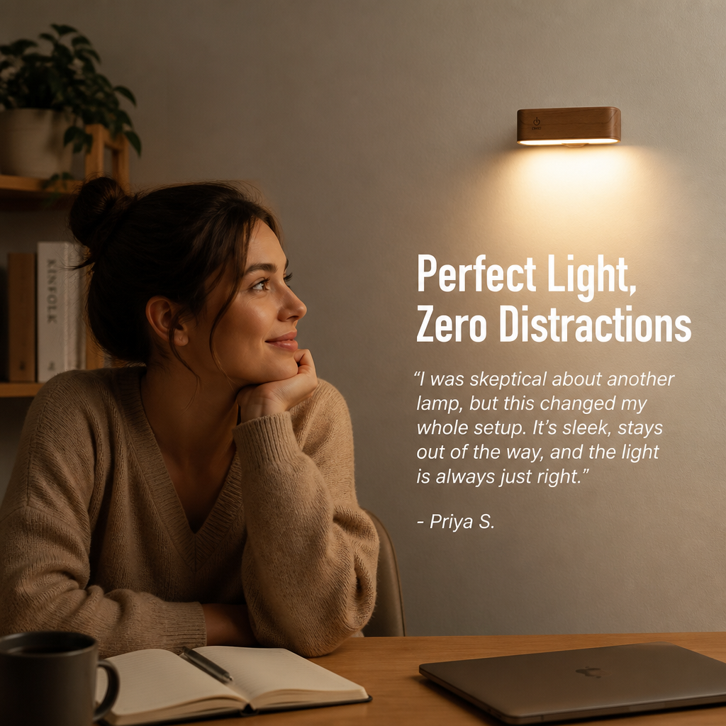 VeloLumina — Mount a Cordless Reading Light Anywhere and Aim Your Glow in Seconds