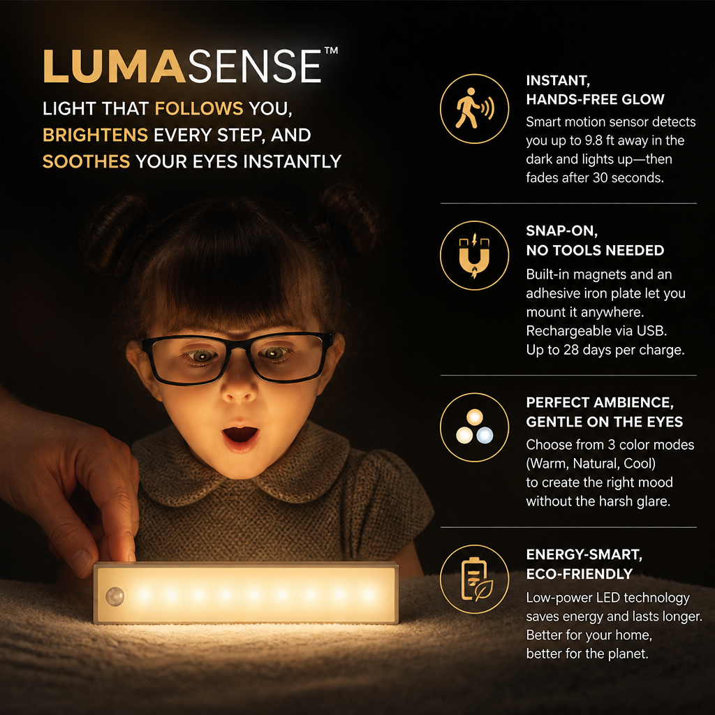 LumaSense — Light That Follows You, Brightens Every Step, and Soothes Your Eyes Instantly