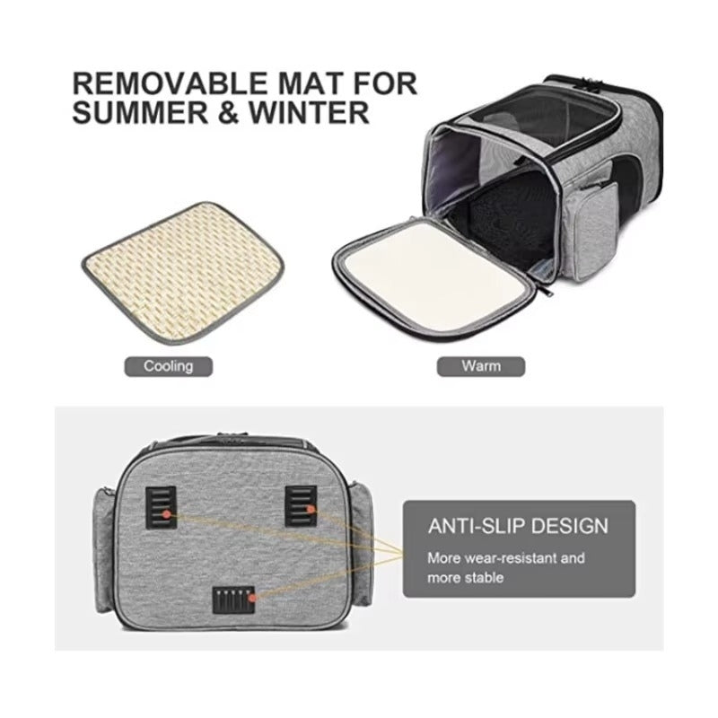 Breathable Foldable Pet Backpack Carrier for Dogs and Cats – Expandable