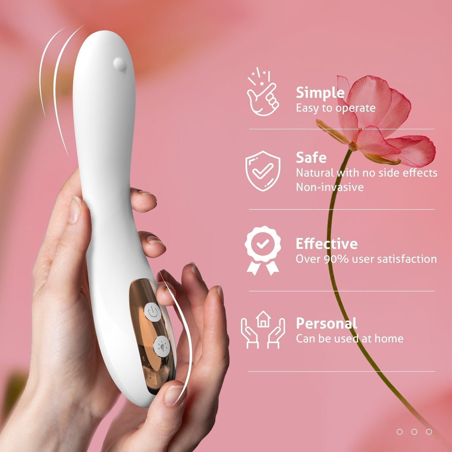 Intimate Health Device with Red Light Therapy and Heating Function for Women