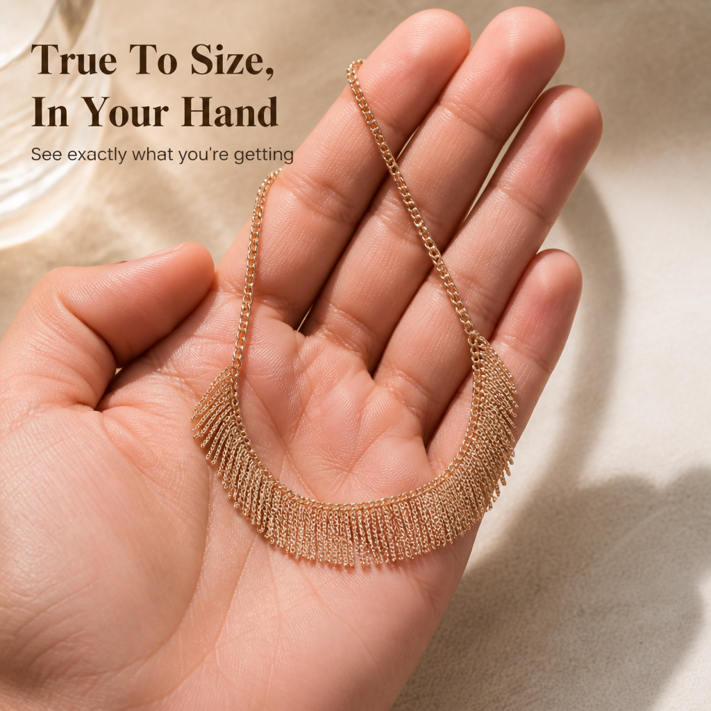 CascadeLuxe — Flowing Gold Elegance That Keeps You Comfortable All Day
