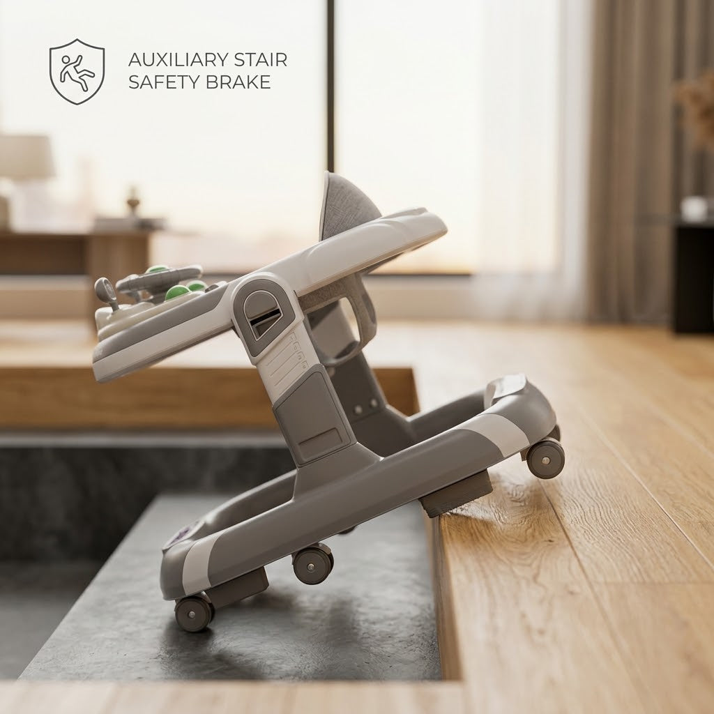 Foldable Baby Walker Anti-Rollover Music | The Glide-Safe Pilot