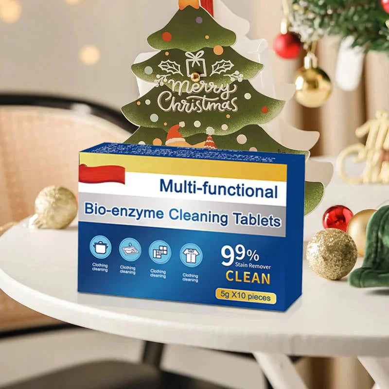 Bio Enzyme Cleaning Tablets | Eliminates Stains, Grease, Odors | Suitable for Textiles and Surfaces | SensoClean