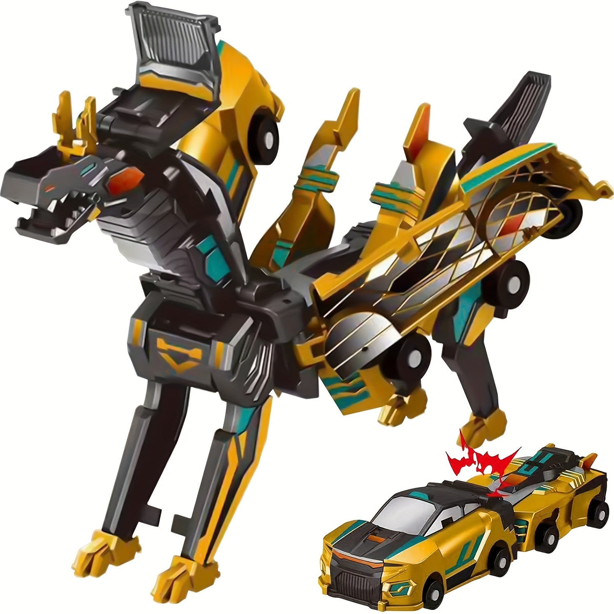 2-in-1 Transforming Race Car Dinosaur Automatic Transforming Toy