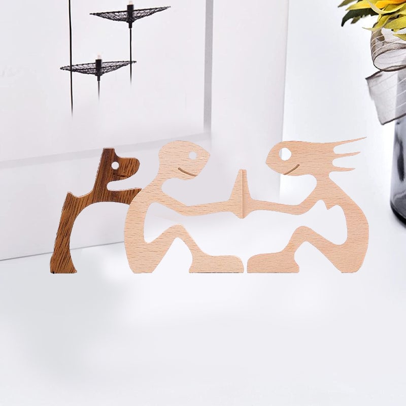 Handcrafted Wooden Sculpture for Animal Lovers