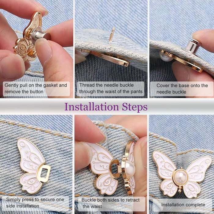 GlimmerWing – Stylish Detachable Butterfly Clips Set