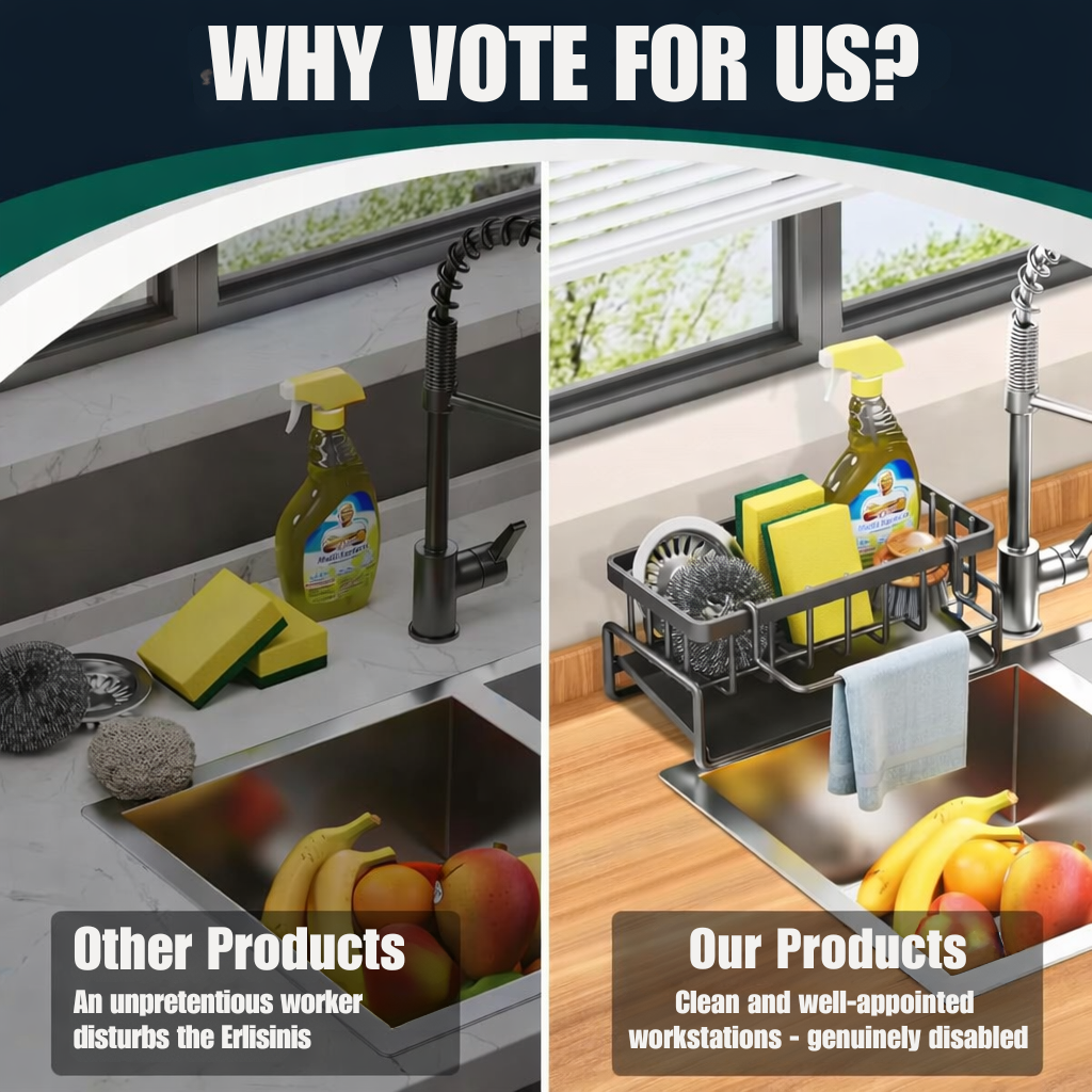 Kitchen Sink Organizer | Rust-Resistant | Includes Towel Bar | AquaRack