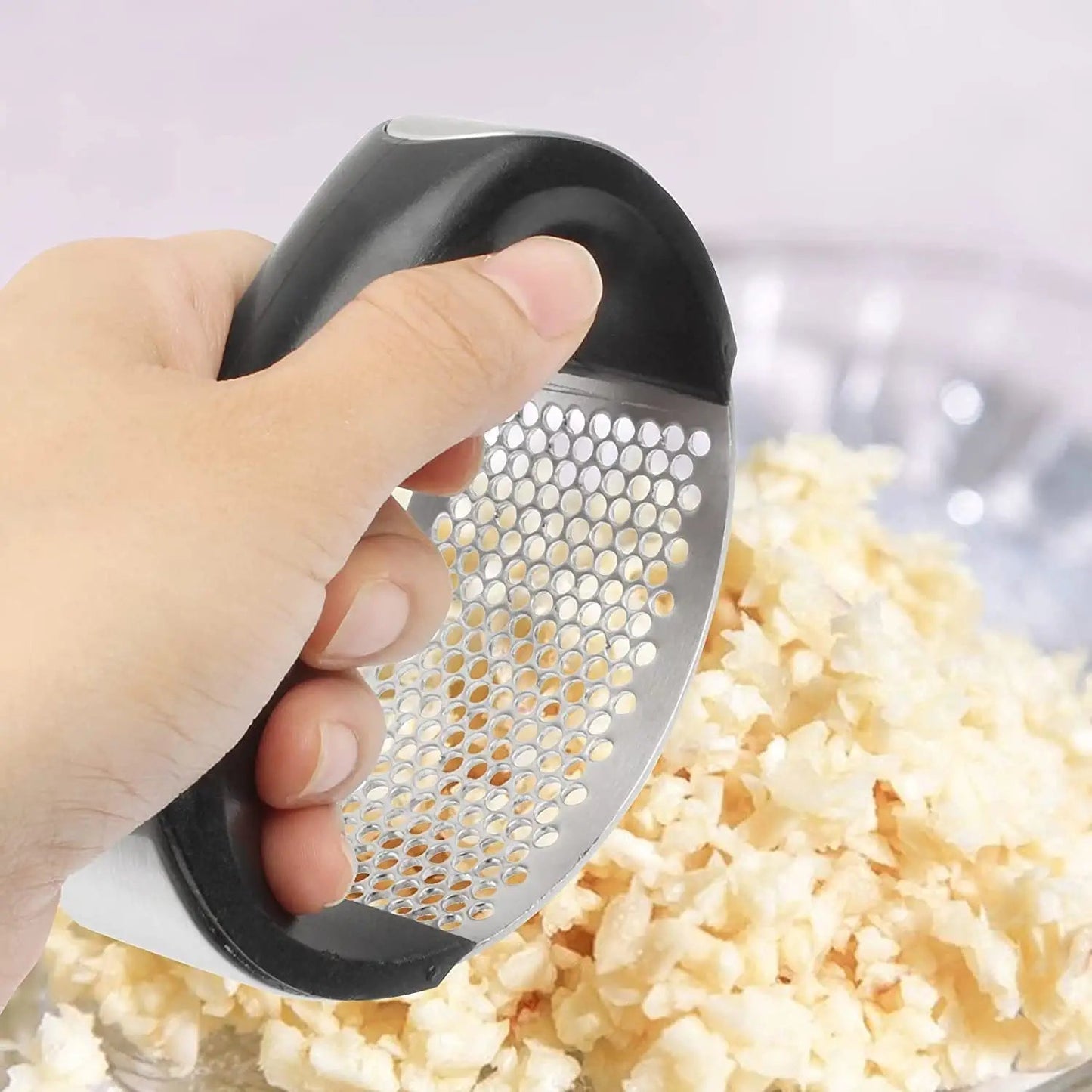 VEGETABLE PRESS™ | STAINLESS STEEL MANUAL PRESS FOR GARLIC AND VEGETABLES.