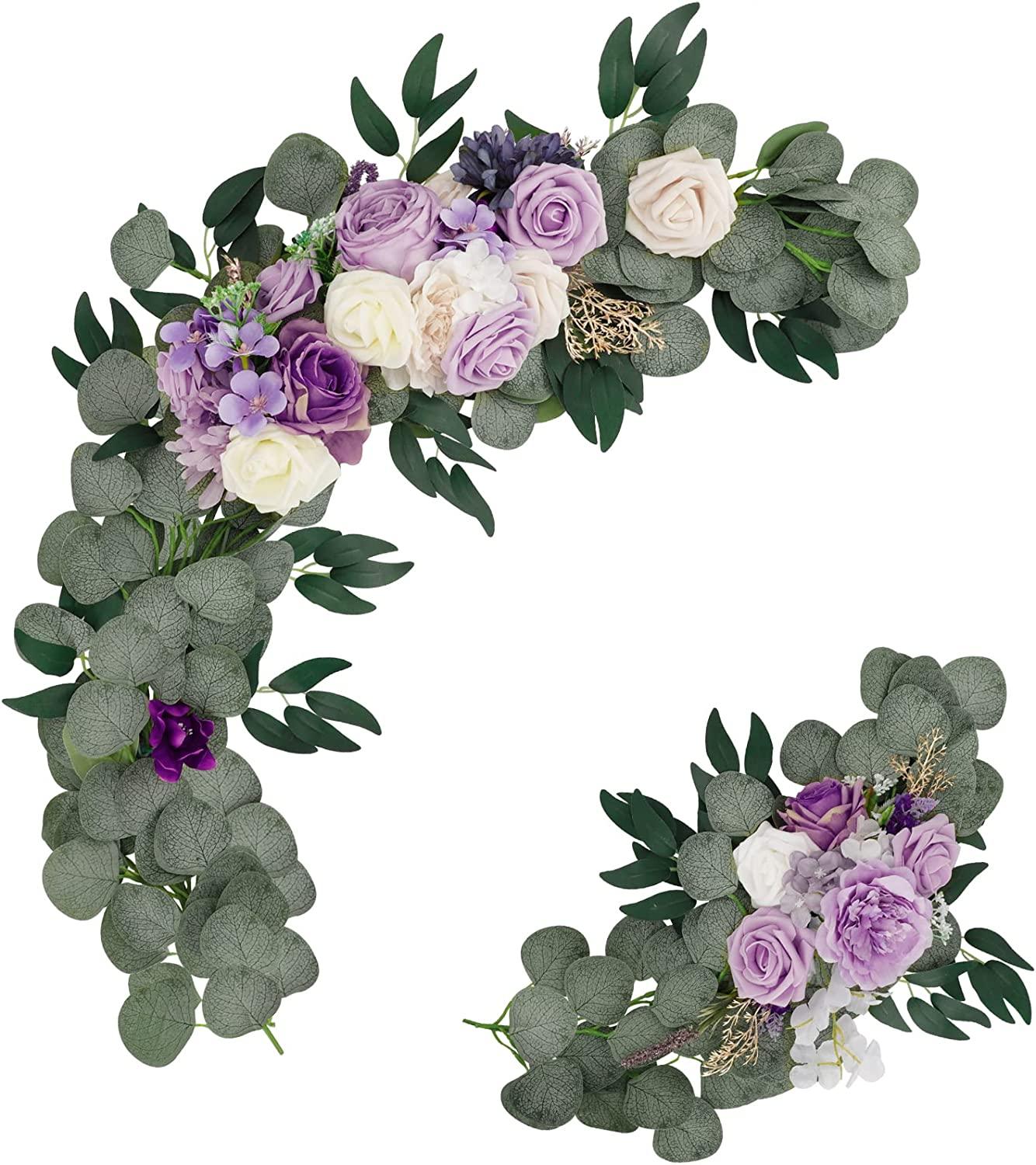 2pcs Artificial Flower Swag Arch Decor for Wedding Reception Backdrop - If you say i do