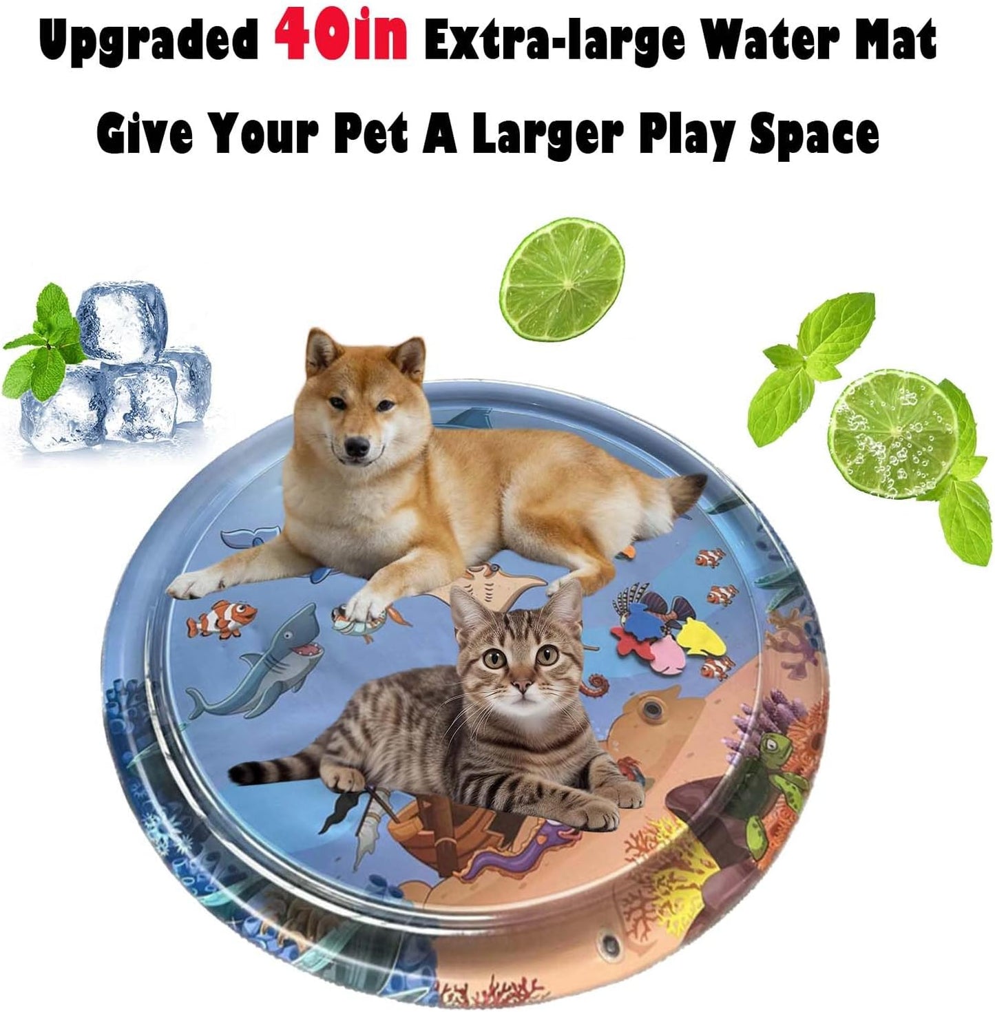Inflatable Sensory Water Mat Pet Bed for Play and Cooling