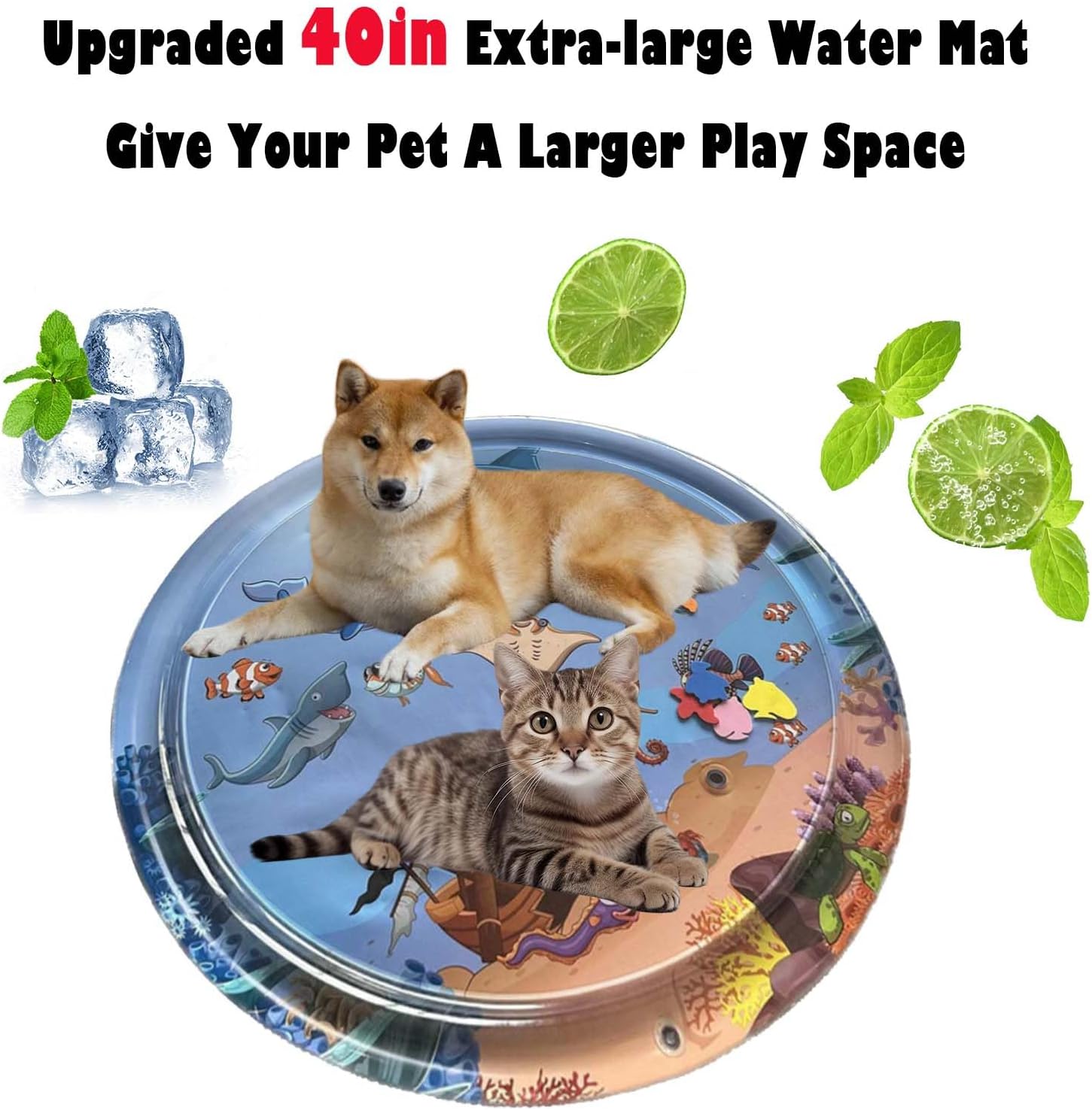 Inflatable Sensory Water Mat Pet Bed for Play and Cooling