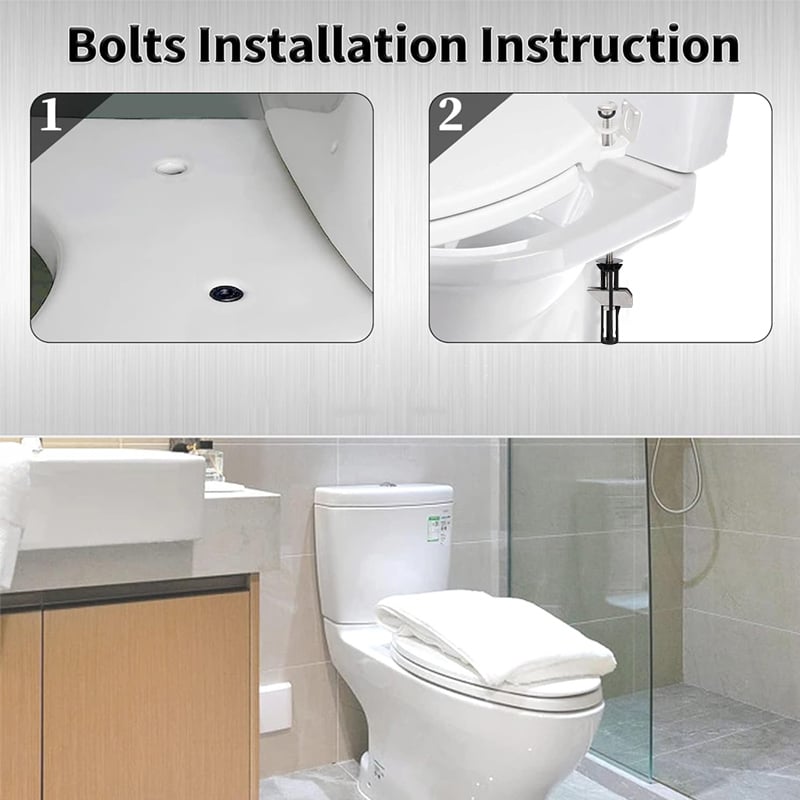 ToiLock - Heavy-Duty Toilet Seat Locking Bolts Set
