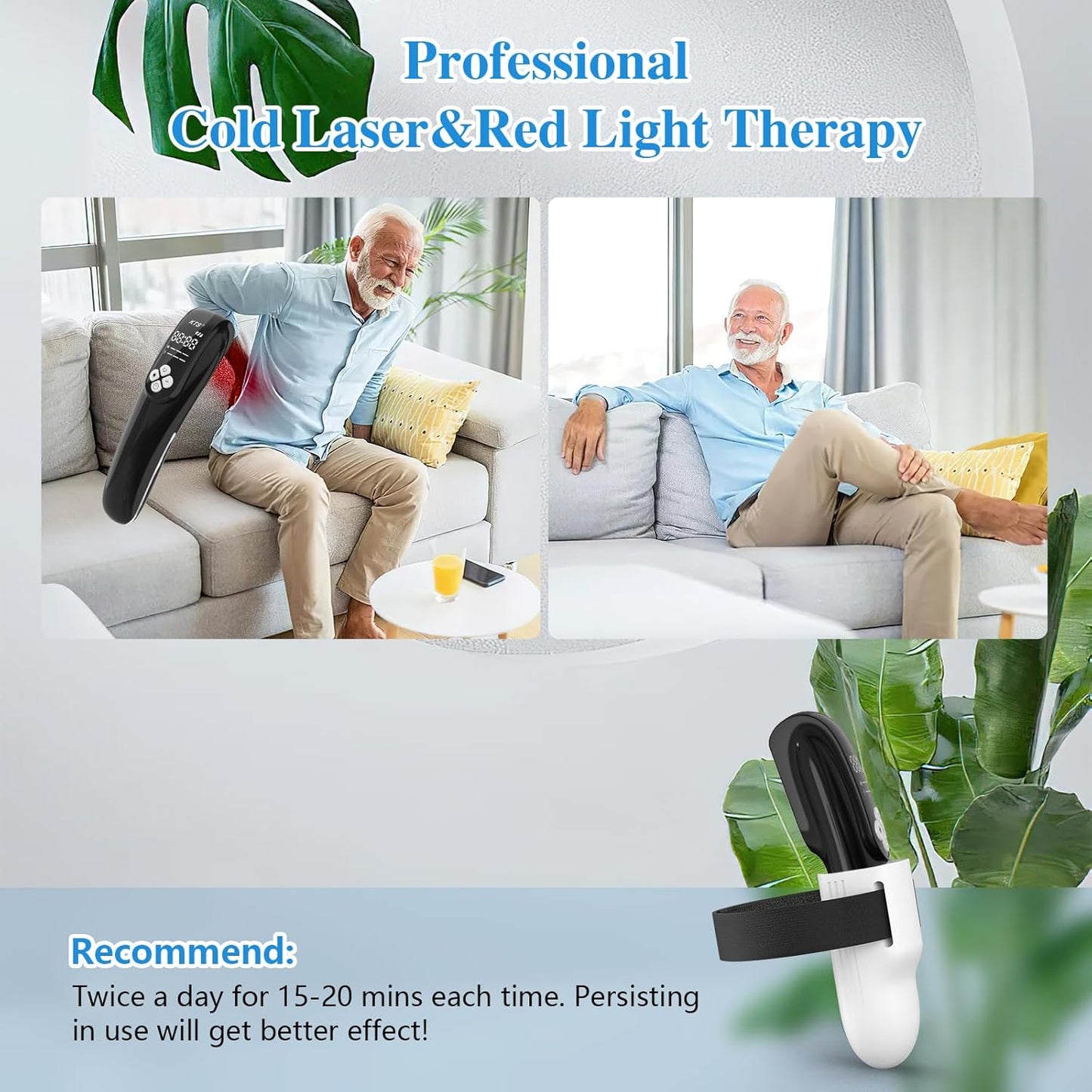 Home Use Cold Laser Therapy Device – Upgraded Model