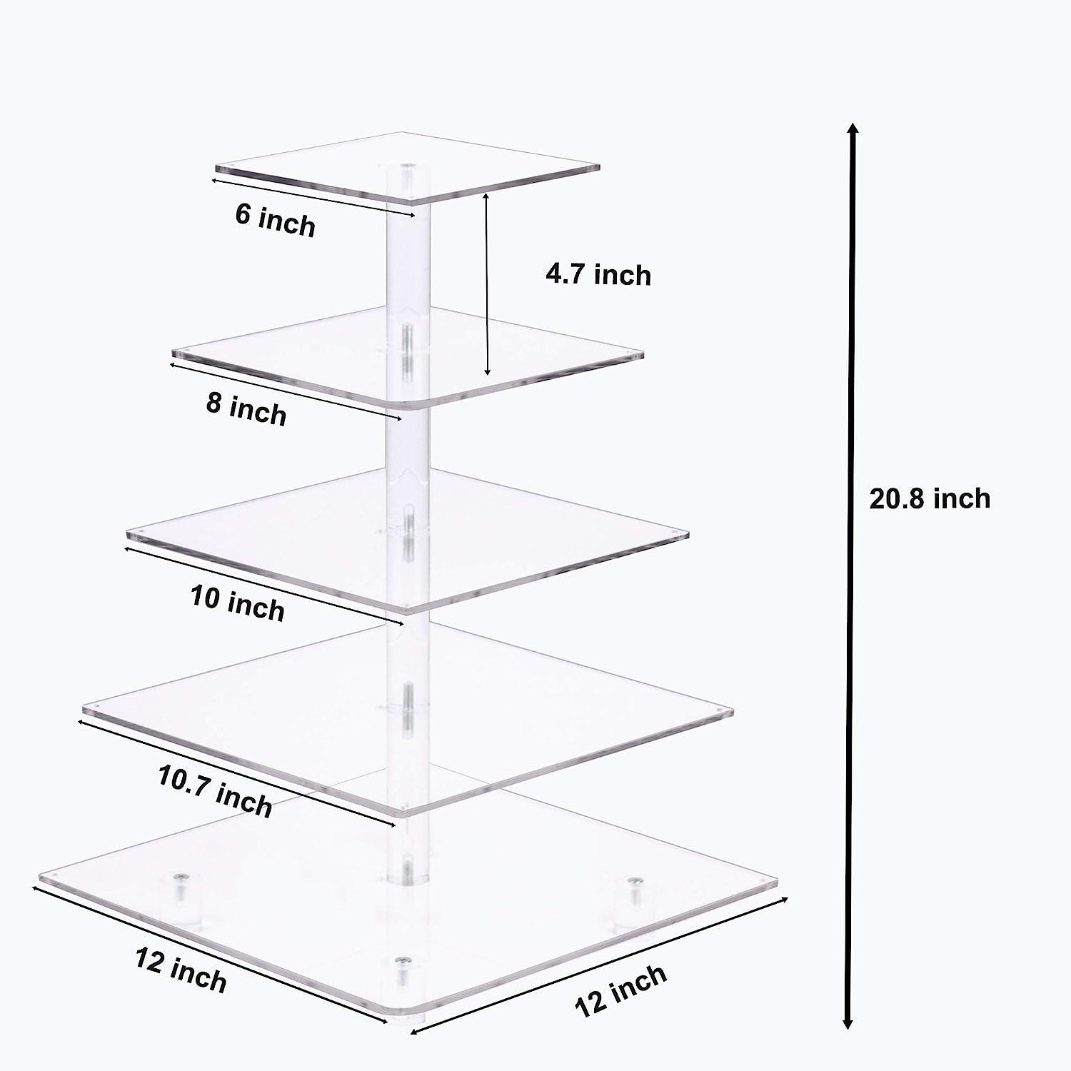 LED Cupcake Stand / Elegant Acrylic Display Tower for Birthdays, Weddings & Events - Lasercutwraps Shop