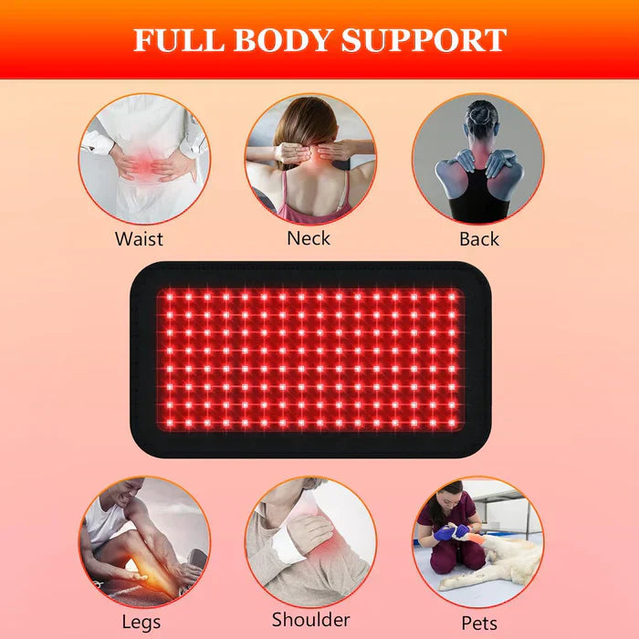 Infrared and Red Light Therapy Device Belt System with LED